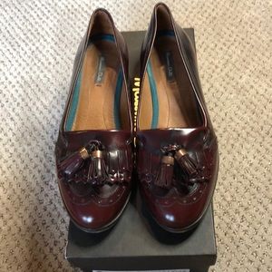 Massimo Dutti Burdeos Leather Loafer